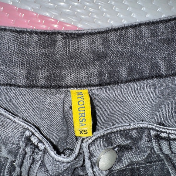 SHEIN Myoursa Dark Gray Women's Wide Leg Jeans Size XSmall (2) - Picture 3 of 3